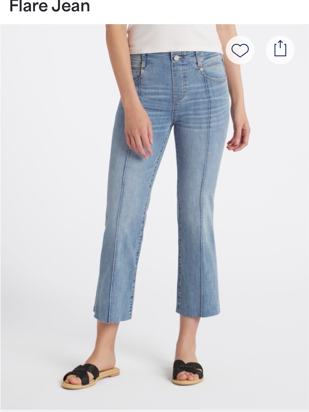 Liverpool Gia Glider Stitch Fix Light Blue Cropped Flare Jeans size 10 / 30